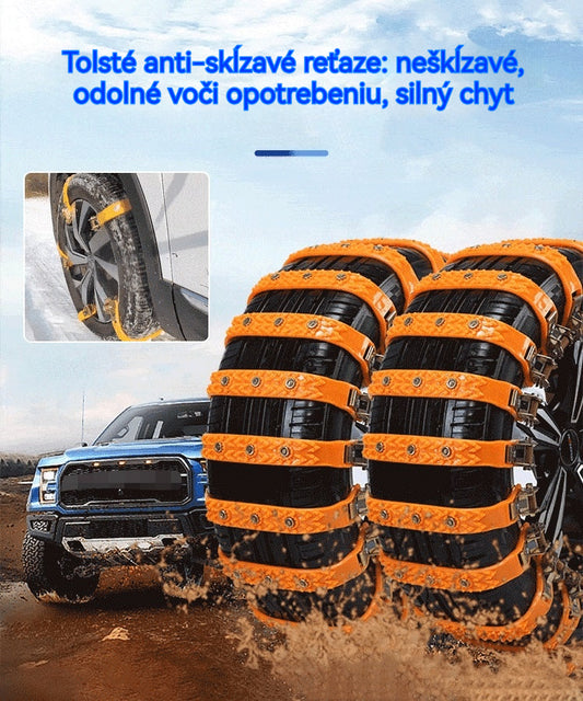 🔥🔥🚗【2 kusy balenie s montážnym náradím】Protišmykové reťaze na pneumatiky, univerzálne protišmykové reťaze pre terénne vozidlá