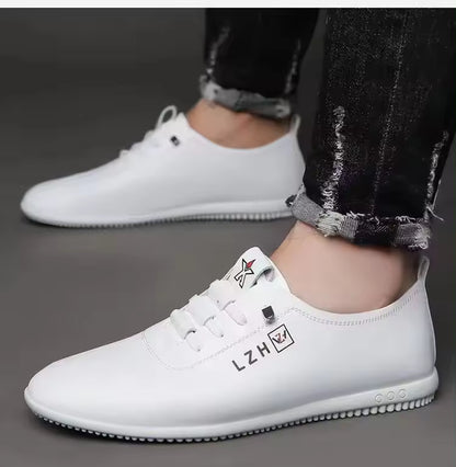 🔥【39-44】 2025 Noua pantofi din piele moale, alb, respirabil, anti-miros, cu talpă moale-3925583