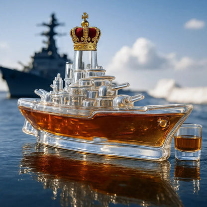 🚢 Zestaw butelek whisky z zabawnymi wzorami | Buteleczki whisky Submarine | Oryginalne prezenty i stylowa dekoracja do baru
