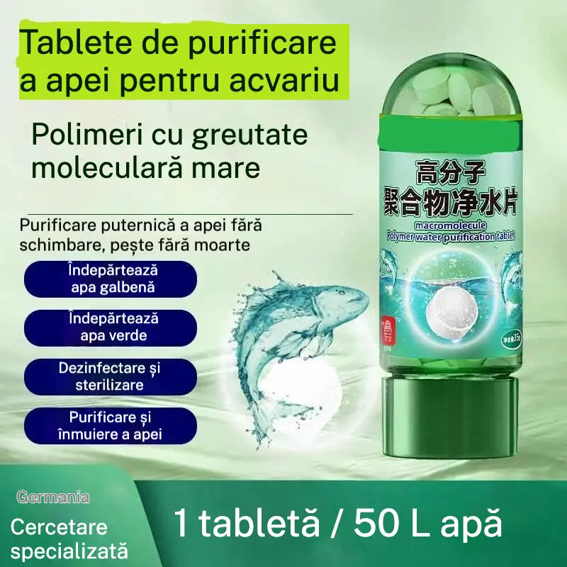 【Kupi 1, dobi 1 gratis】💦🐟Tablete za pročišćavanje polimera｜Brzo uklanjaju klor i stabiliziraju vodu｜Izmjena vode za akvarij bez taloženja