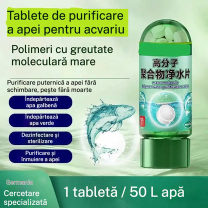 【Kupi 1, dobi 1 gratis】💦🐟Tablete za pročišćavanje polimera｜Brzo uklanjaju klor i stabiliziraju vodu｜Izmjena vode za akvarij bez taloženja