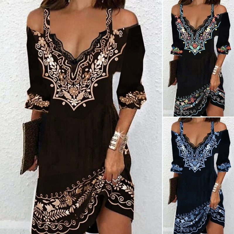 👗🌸【S-5XL】Nova haljina na rame za proljeće i ljeto 2026. - svilenkasta