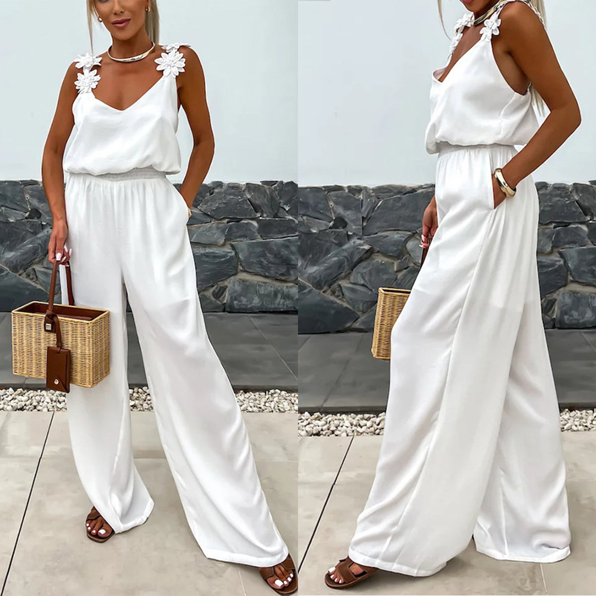 💥👚👖【50% zniżki】🌹💖【S-XL】2025 nowy kombinezon bez rękawów, INS casual style, luźny damski kombinezon!