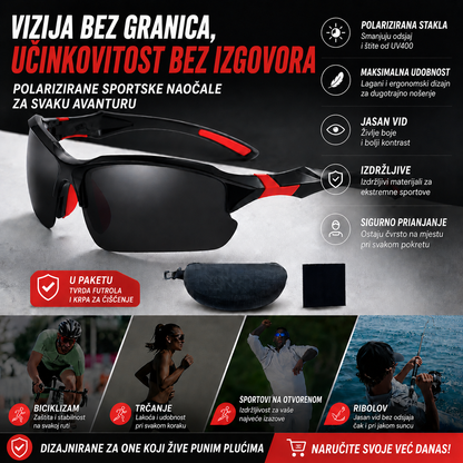 💥【Kupite jedan, dobijte jedan gratis】🕶️Polarizirane sportske sunčane naočale s aerodinamičnim dizajnom