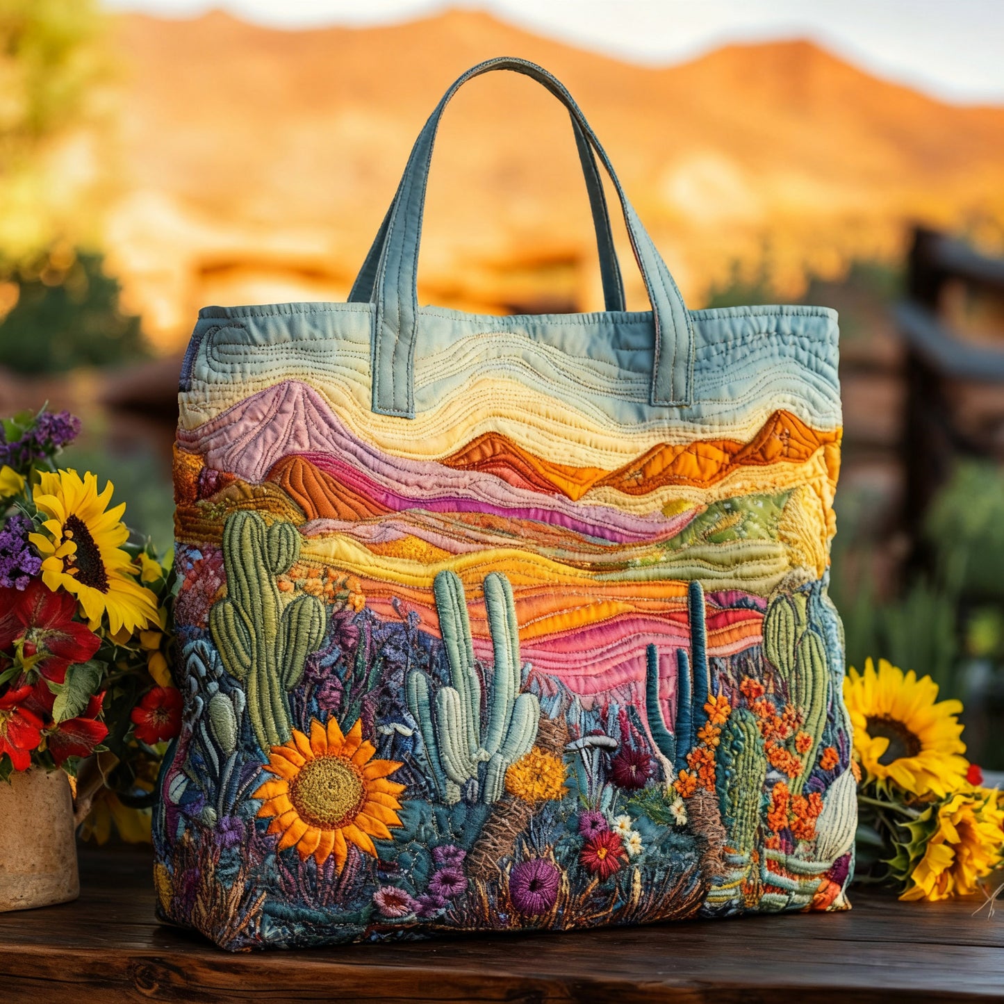 👜【Plaćanje pouzećem✨】🌷Velika torba s vezom i cvjetnim uzorkom