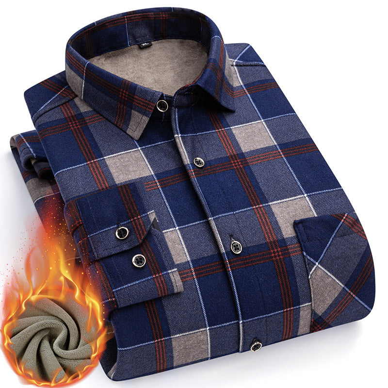 🔥👔【L-5XL】Nova jesensko-zimska moška dvostranska žametna termo majica je modna in vsestranska