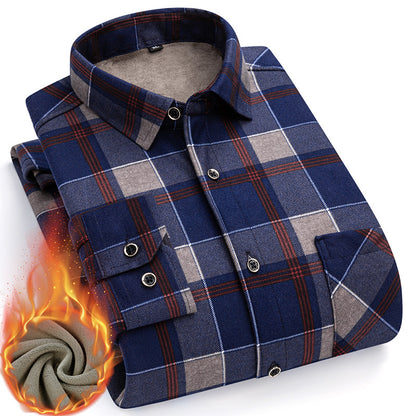 🔥👔【L-5XL】Nova jesensko-zimska moška dvostranska žametna termo majica je modna in vsestranska