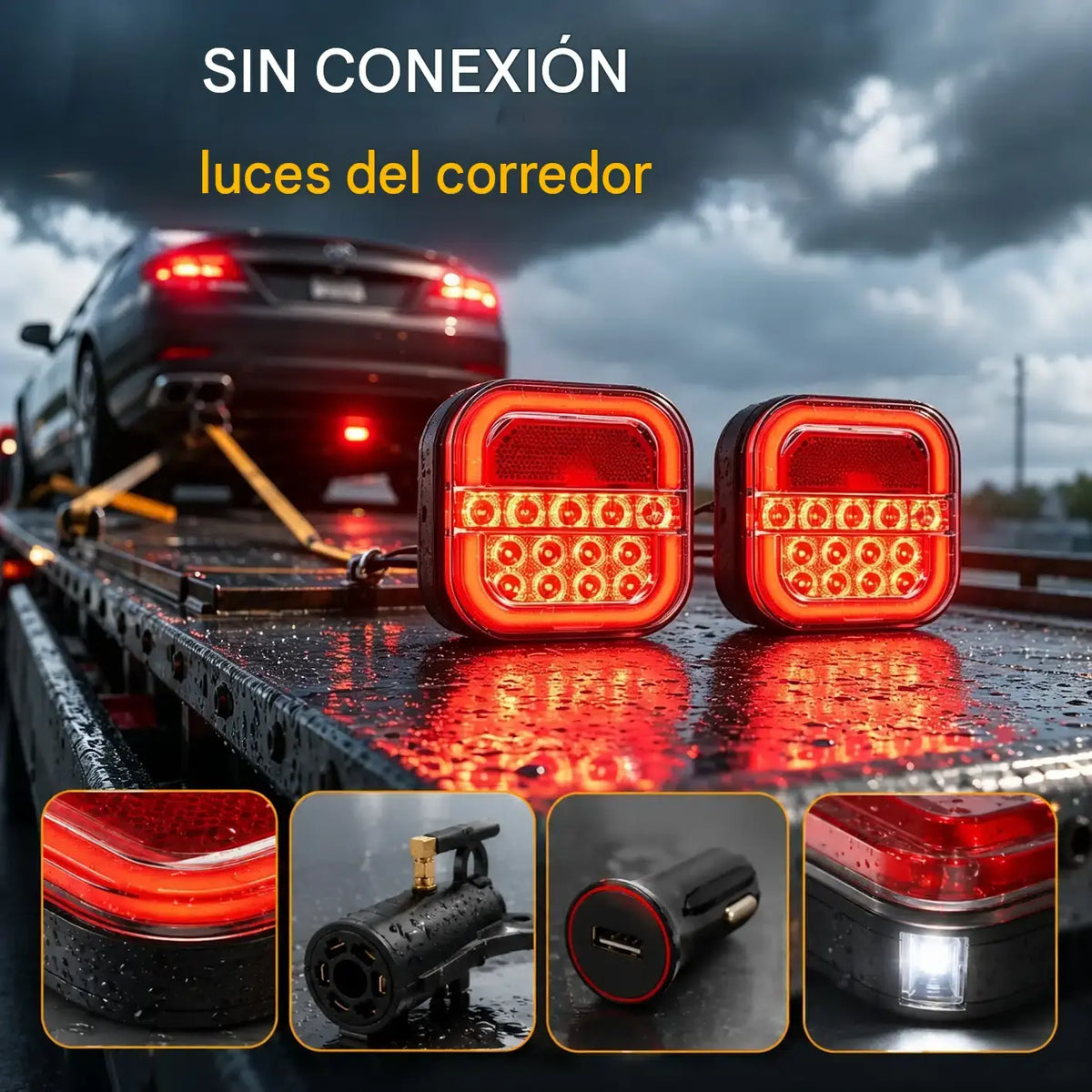 🚦【Universal 12V/24V】🚦 Luz LED para remolque de coche