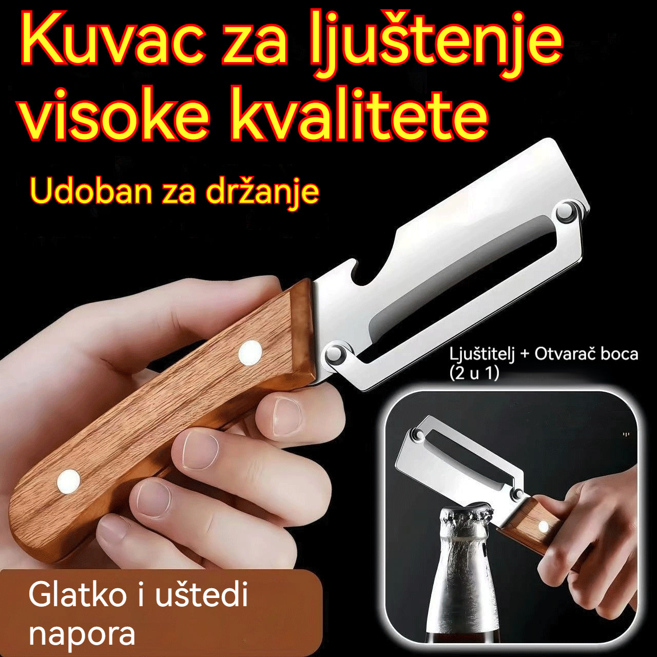 🔥【Sniženo 26 €】Deblji kuhinjski guljač od nehrđajućeg čelika