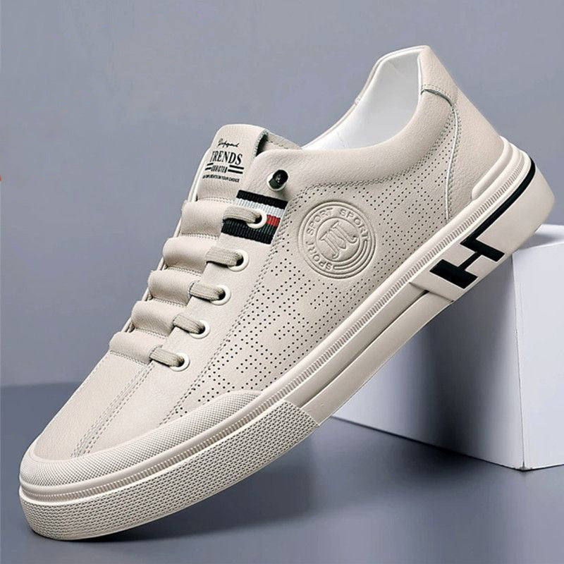 🔥Nowy styl 2024 ❤️ Męskie buty sportowe na co dzień z prawdziwej skóry, miękkie i oddychające podeszwy-3736814