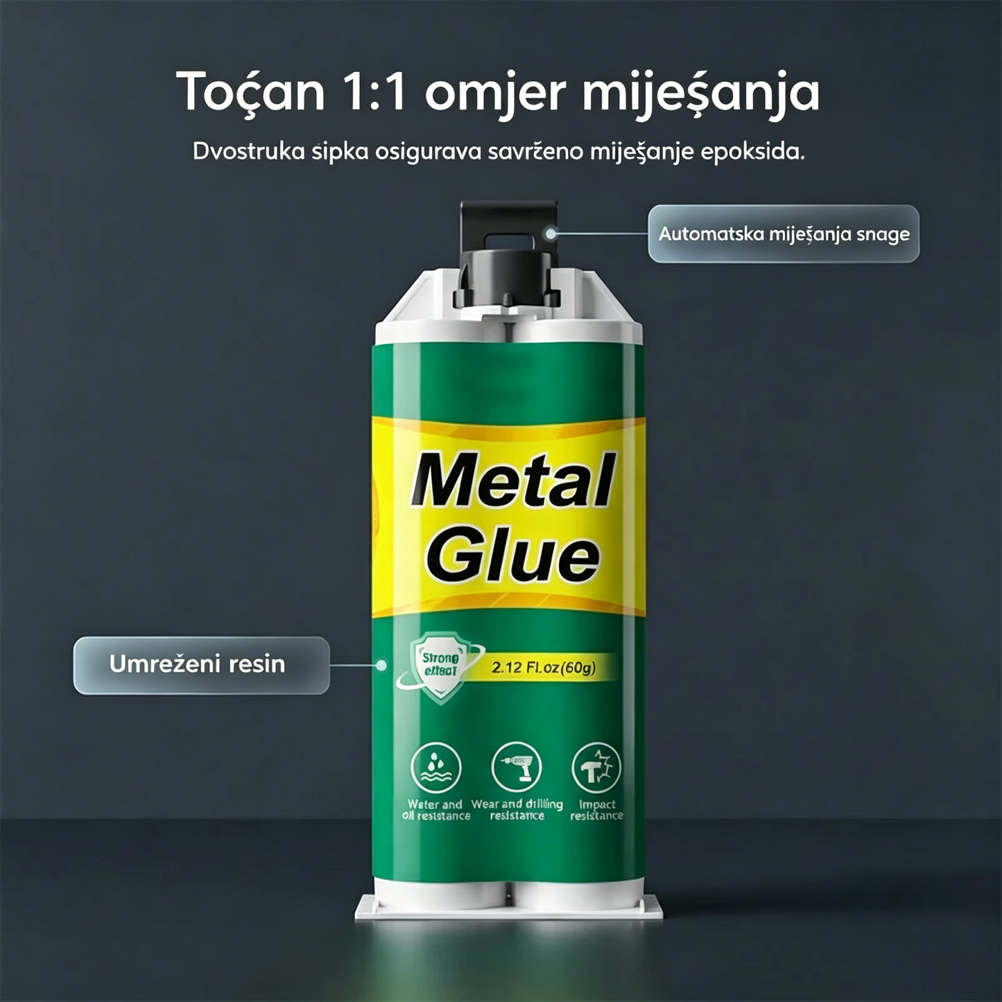 【Kupite dva, dobijte jedan gratis】26 eura🔥Ograničeno vrijeme 50% popusta! 🛠️Visokočvrsto AB ljepilo za popravak metala