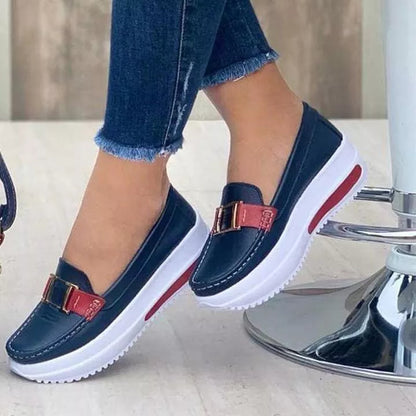 ✨🥿【35-43】Ženske mokasine s platformom - velike veličine, metalna kopča, ležeran stil