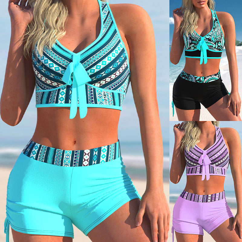 Nowość w sprzedaży🔥【S-5XL】Letni, damski zestaw kostiumu kąpielowego z nadrukiem, nowość 2025