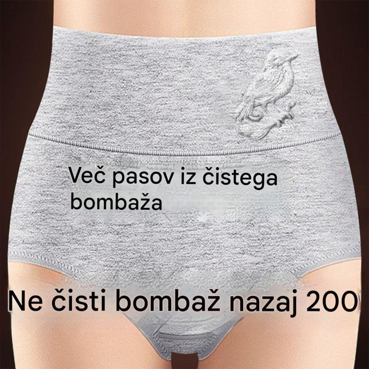 💖Zadnji dan za 50 % popust - 【Komplet 5】Hlače z visokim pasom, ki dvigujejo boke, vrhunska bombažna tkanina✨️ (45-105 kg)
