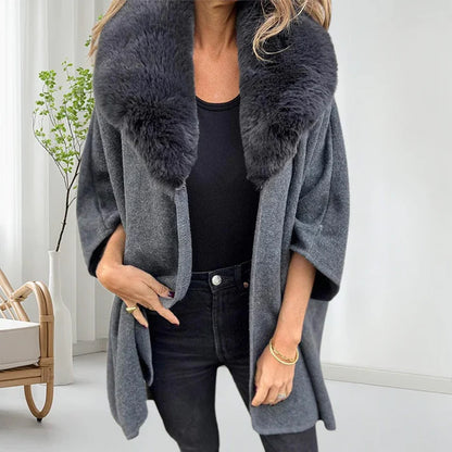 🔥【50% OFF】 🧥 Zimowy damski płaszcz z kołnierzem futrzanym, pogrubiony i ciepły 3826497