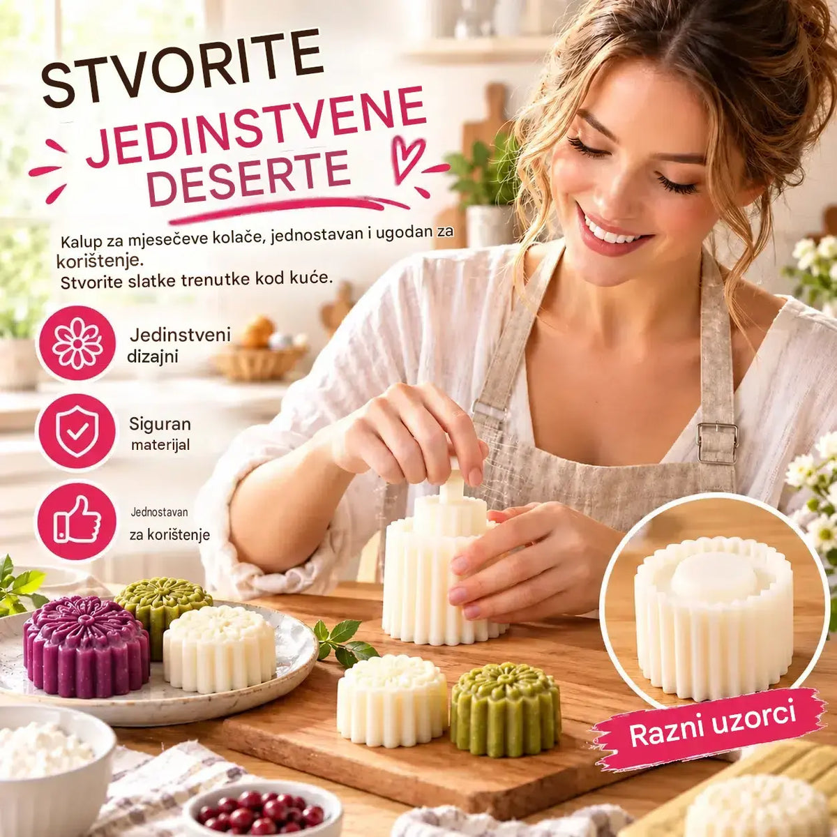 💥【Kupi 2, dobij 2 gratis – set od 4 komada!】✨😍 Kreativan, obostran i sklopiv kalup za kekse