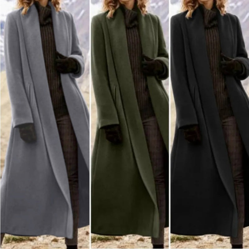 🌟💋[39% rabatu] 2024 [S-5XL] Nowy długi płaszcz plus swobodna, wysokiej jakości wełniana wiatrówka--3774329