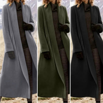 🌟💋[39% rabatu] 2024 [S-5XL] Nowy długi płaszcz plus swobodna, wysokiej jakości wełniana wiatrówka--3774329