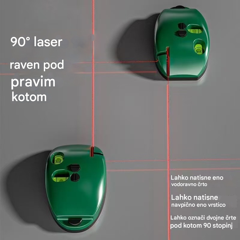 【Kupite enega, dobite enega brezplačno】🔴 2-v-1 laserska nivelirna naprava pod pravim kotom – hitro in natančno rišite črte brez krede.