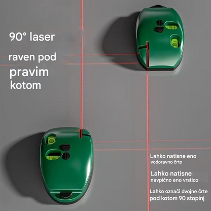 【Kupite enega, dobite enega brezplačno】🔴 2-v-1 laserska nivelirna naprava pod pravim kotom – hitro in natančno rišite črte brez krede.