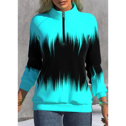 🍃🍁Ograniczona oferta 43% zniżki【S-5XL】Nowa damska sportowa bluza z wysokim kołnierzem i zamkiem--3913946