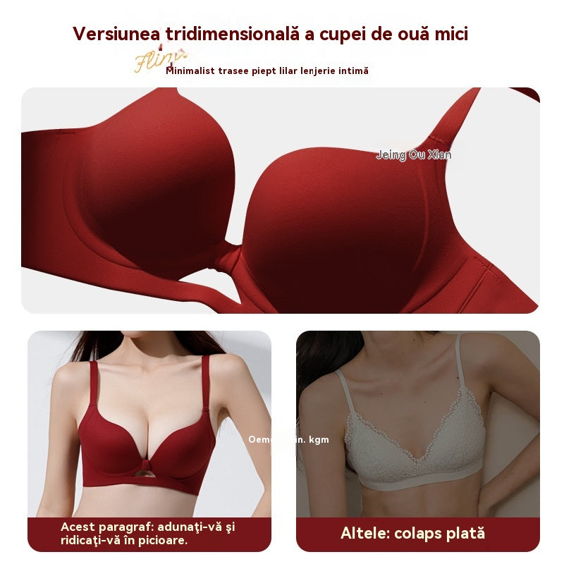 💃💟【53 sztuki】Biustonosz push-up dla małych piersi, zapobiegający opadaniu, z miseczkami bocznymi, bezszwowy