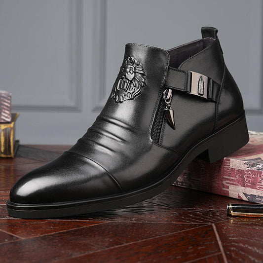 【39-45】Nowe skórzane buty męskie, wysokiej jakości skóra bydlęca, ręcznie robione 3771544