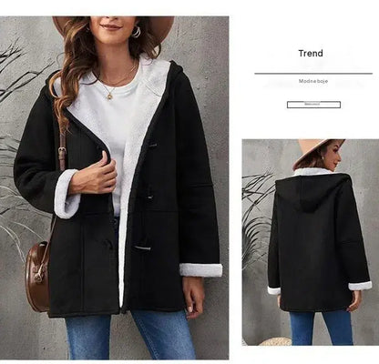 Elegantna i topla ženska jakna s podstavom od imitacije brušene kože, veličine S-5XL, ležerna zimska jakna