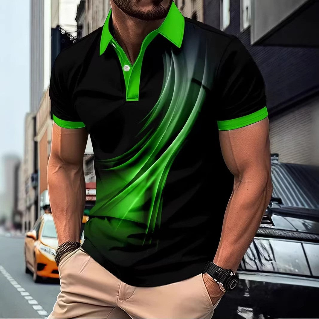 👔🔥 Plaćanje pouzećem✅️【40-130kg】Nova muška ljetna polo majica s 3D prugama