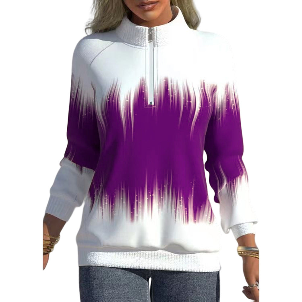 🍃🍁Ograniczona oferta 43% zniżki【S-5XL】Nowa damska sportowa bluza z wysokim kołnierzem i zamkiem--3913946