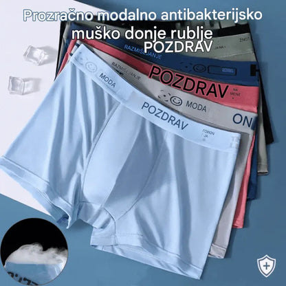 🔥【Kúpte 4, získajte 2 zadarmo】Zľava 49 % – Antibakteriálne pánske boxerky z modalu s U-strihom