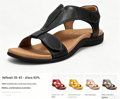 🎇【Zľava 46%】👡 Dámske sandále na platforme z mäkkej hovädzej kože - pohodlné aj pri dlhodobom nosení