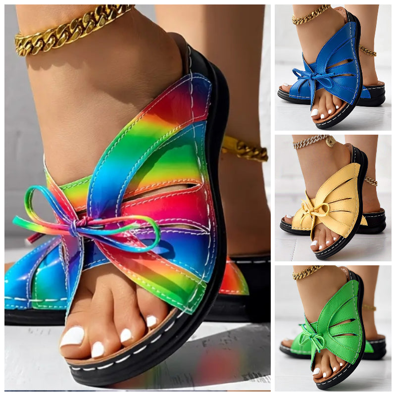 🌹50% zniżki✨【Rozmiary 36-43】💖🥿Nowe, modne, tęczowe, damskie kapcie z odkrytymi palcami w 2026 roku