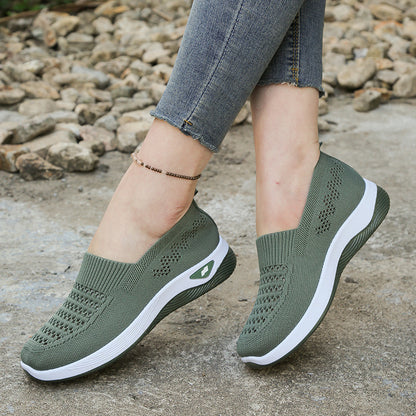 💖Oferta ograniczona czasowo🔥【35-43】🥿Nowe damskie dzianinowe, oddychające, codzienne buty, antypoślizgowe dla mam, płaskie i elastyczne.