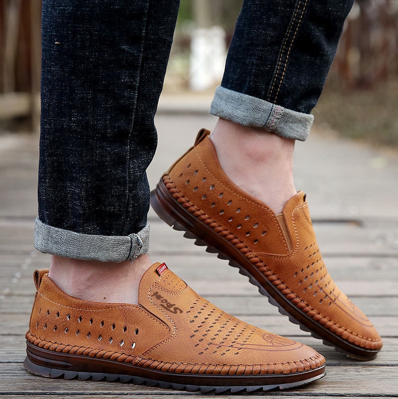 【39-44】Ręcznie robione męskie skórzane buty 2026 | Styl casualowy do noszenia na zewnątrz