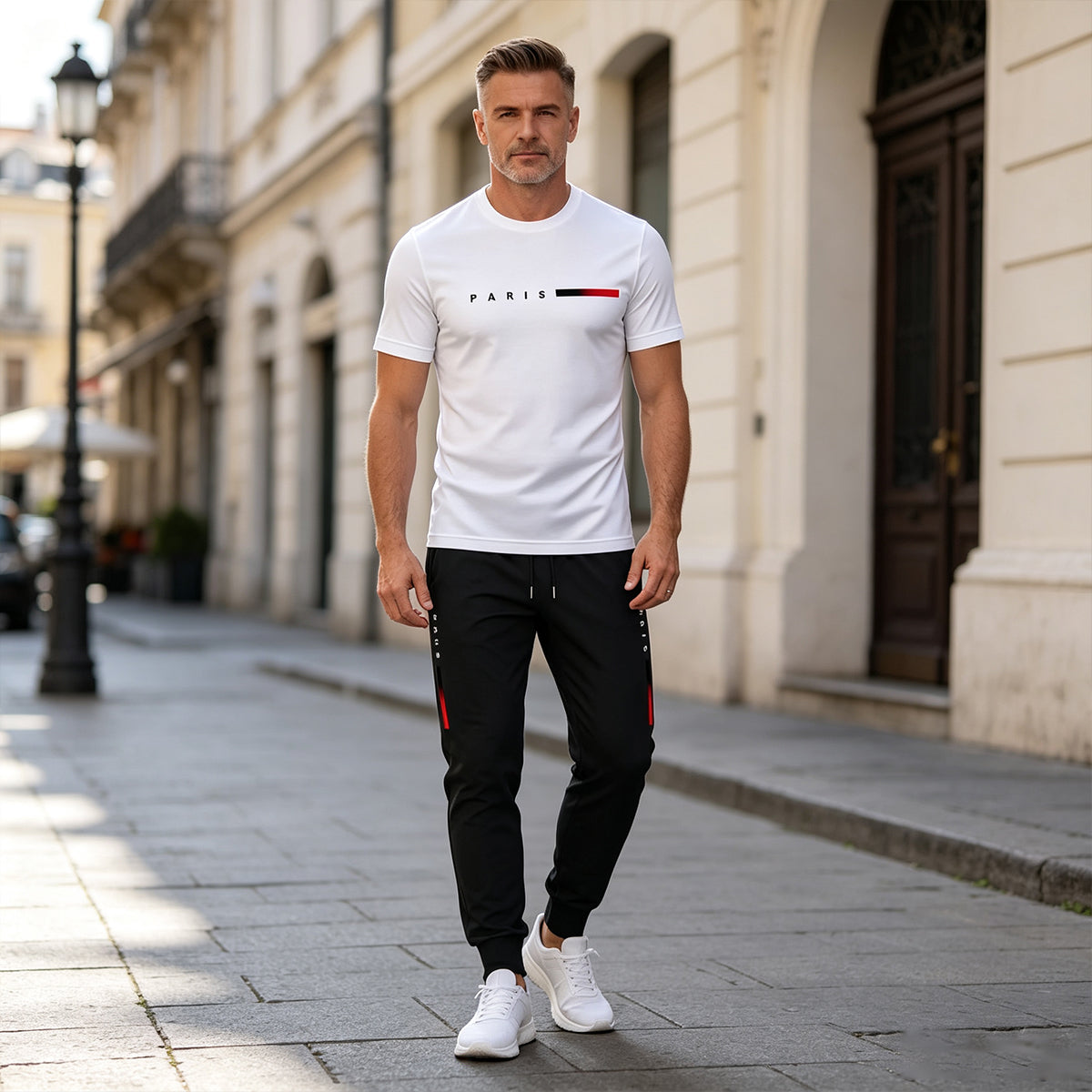 👖✨【Plaćanje pouzećem】【M-5XL】Muški ljetni sportski set od 2 dijela - udobna majica kratkih rukava i kratke hlače za svakodnevni život i dom