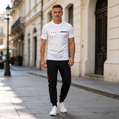 👖✨【Plaćanje pouzećem】【M-5XL】Muški ljetni sportski set od 2 dijela - udobna majica kratkih rukava i kratke hlače za svakodnevni život i dom