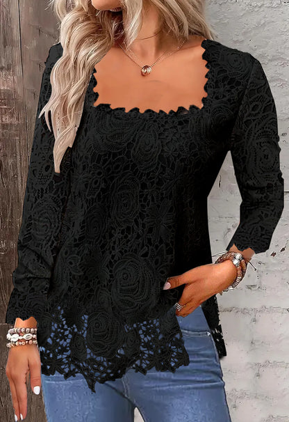 💖[50% zniżki] ✨[Rozmiary S-2XL]🌹 2026 Nowa modna koronkowa koszulka T-shirt