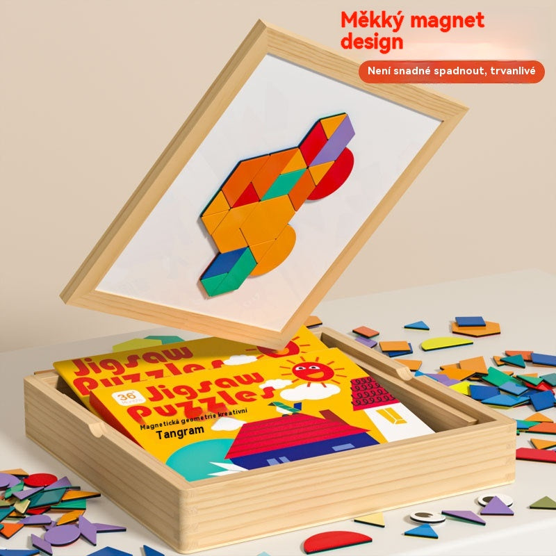 ⏳Ograniczona czasowo zniżka 40%⏰ Magnetyczna układanka Tangram – zabawka edukacyjna dla niemowląt