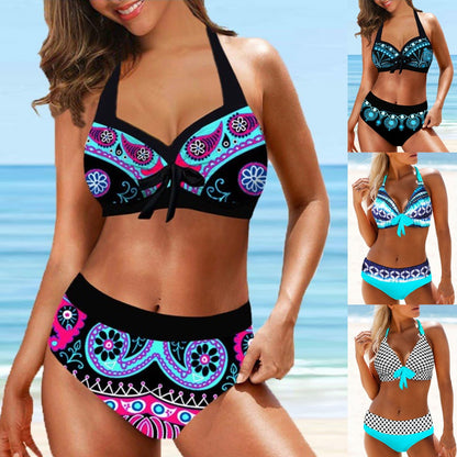 Gorąca promocja💥Nowy damski zestaw strojów kąpielowych w stylu plażowym 2025 z nadrukiem