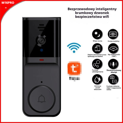 🔥【Promocja – bezpośrednia obniżka 120 zł】🔥 Bezprzewodowa kamera do dzwonka: 1080P, kąt widzenia 170°, ekran 4,3 cala, wodoodporność IPX65, tryb nocny