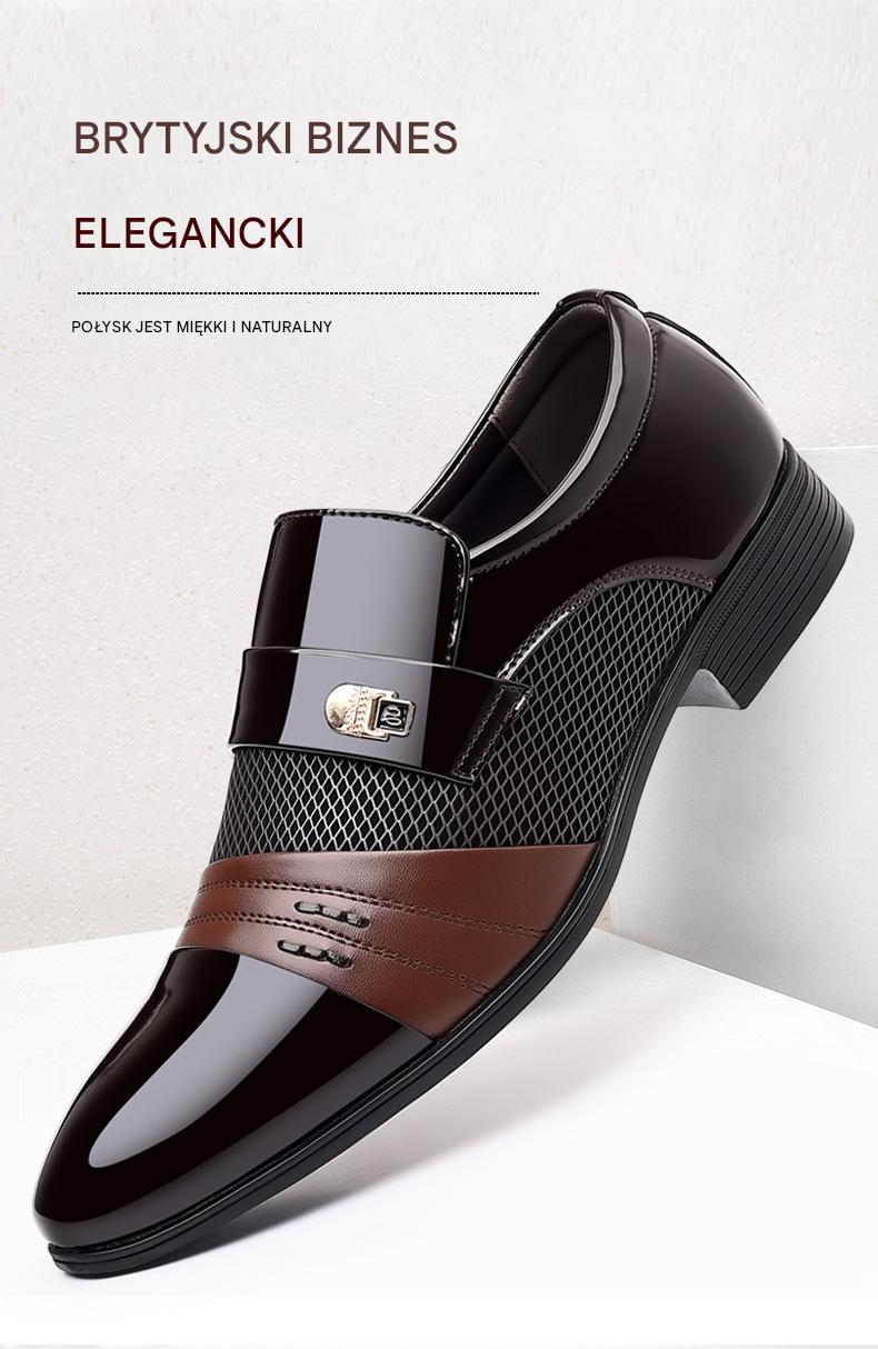 ✨🔥【38-48】Nowe męskie ręcznie robione skórzane buty biznesowe 2025, modne, wygodne i trwałe