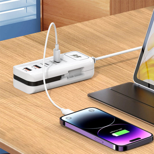 ⚡ Przedłużacz USB i listwa przeciwprzepięciowa | Specjalna oferta świąteczna, 50% zniżki | 4-portowy inteligentny hub, 30-minutowe szybkie ładowanie, z listwą przeciwprzepięciową | 🎄✨