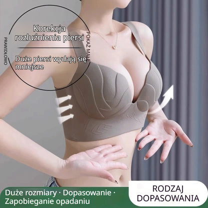 【Kup 1, otrzymaj 1 gratis】【2 sztuki w zestawie】Nowy biustonosz damski w dużych rozmiarach, wygodny i przyjazny dla skóry, o silnym podparciu, zapobiega opadaniu piersi oraz ma efekt podnoszenia i skupiania piersi