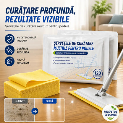 🧹【Kupite jedan, dobijte jedan gratis!】✨ Višenamjenske antibakterijske i dezodorirajuće maramice za čišćenje, 240 komada ‖ Pogodno za masivne drvene podove, laminatne podove, pločice i zidove kampera.