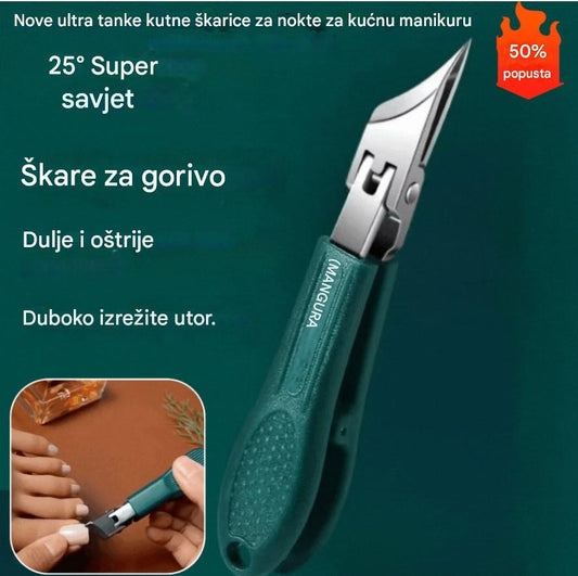 🔥Kupite jedan, dobijte jedan gratis🔥【Set od 3/6 dijelova】✂️💅Nove ultra tanke kutne škare za nokte, kućni alati za nokte
