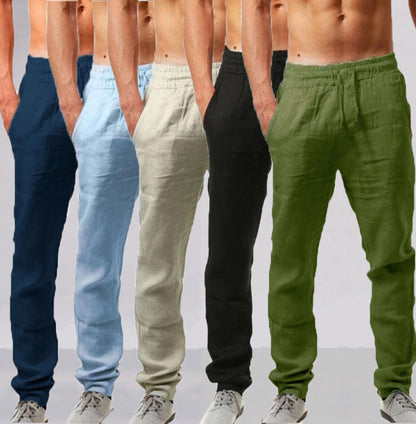 💥50% zniżki👖【S-4XL】2026 Nowe wiosenne męskie luźne, oddychające spodnie sportowe, mieszanka bawełny i lnu