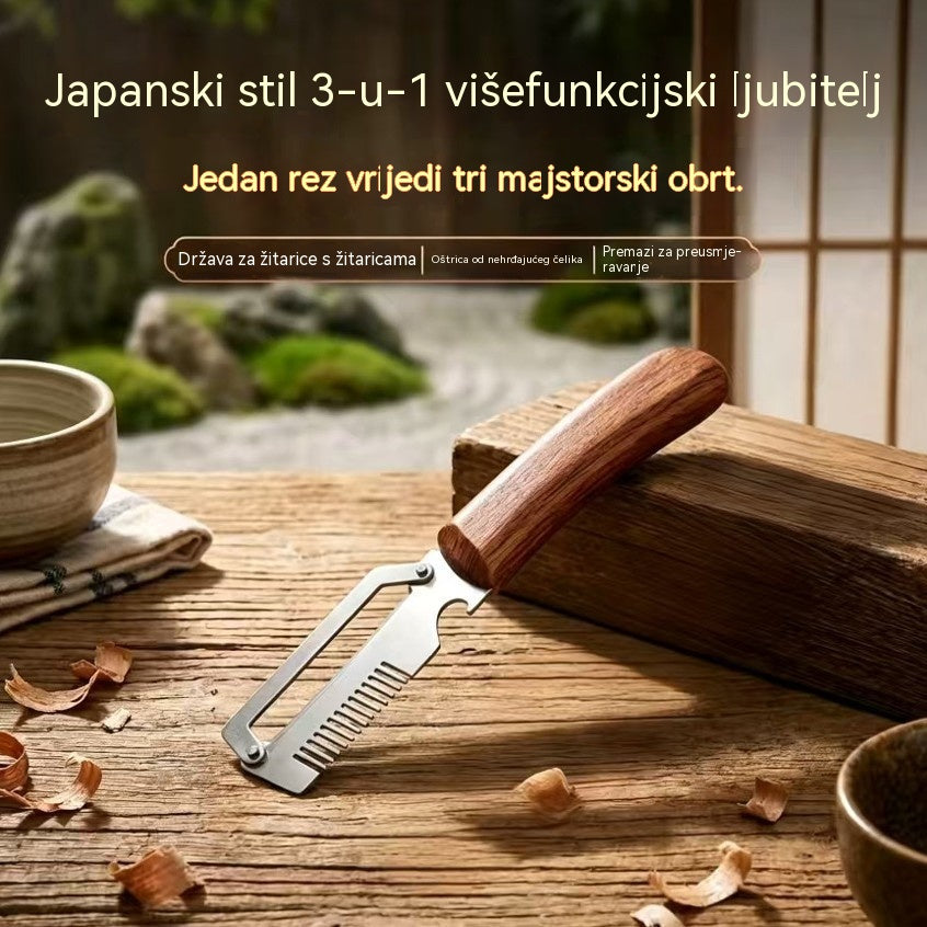 ✅Kupite 1, dobijte 1 gratis (2 artikla) 🧅🔪 Višenamjenska 3-u-1 gulilica za kuhinju: Guli, reže i otvara boce! 🔥