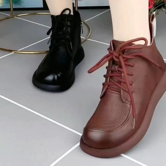 🔥【35-40】 2024 nowe damskie skórzane buty w dużych rozmiarach 3748438
