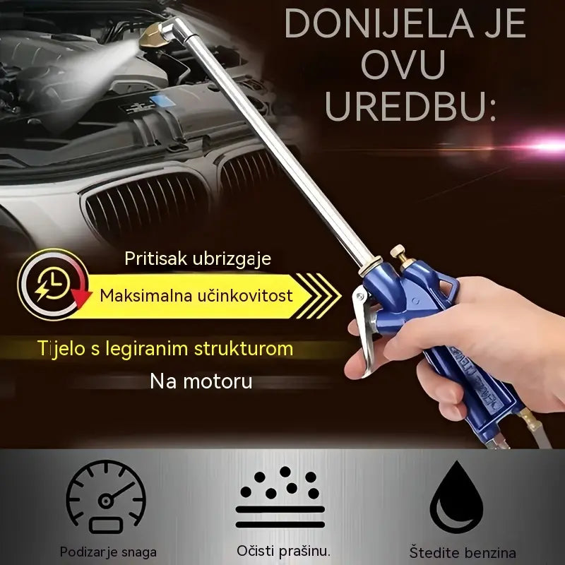 🚗💦 Pneumatski pištolj za čišćenje 2 u 1 — Snažan protok zraka i mlaz vode pod visokim pritiskom za temeljito čišćenje 🔥